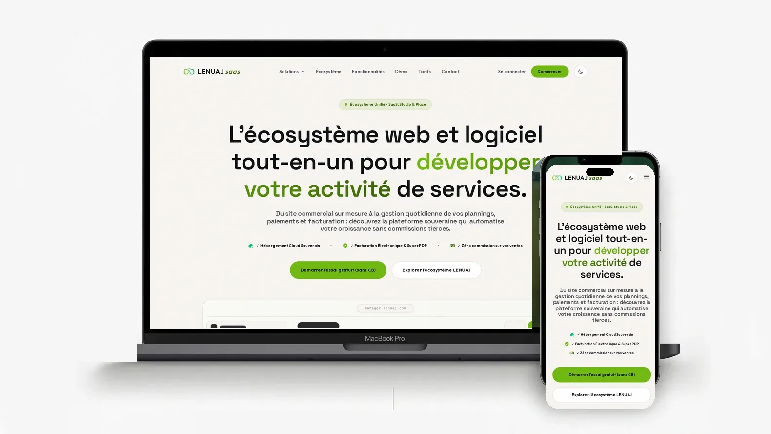 Réalisation Studio Lenuaj - Lenuaj SaaS Core
